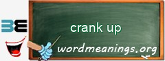WordMeaning blackboard for crank up